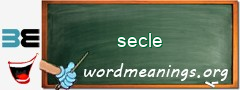 WordMeaning blackboard for secle